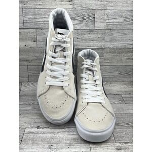Vans Sk8-Hi Tapered Off White Suede Canvas High Top Skate Sneakers‎ Shoes